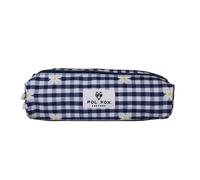 Trousse double fille Pol Fox Daisy Bleu 22x8x6 cm