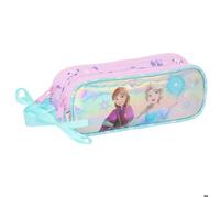 Safta Frozen Cool Days Trousse Double pour Enfant, idéale pour Les Enfants d'âge Scolaire, Confortable et Polyvalente, qualité et résistance, 21 x 6 x 8 cm, Violet/Bleu Ciel, Violet/Bleu Ciel,