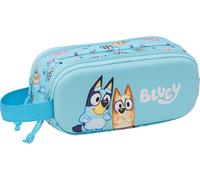 Trousse double multi-usages Bluey bleu ciel 21 x 8 x 6 cm