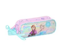 Trousse double multi-usages Frozen Cool days Violet Bleu ciel 21 x 8 x 6 cm