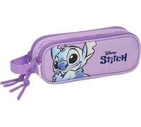 Trousse double multi-usages Stitch Sweet Bleu Violet 21 x 8 x 6 cm