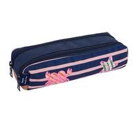 Trousse double scolaire - TANN'S - Océane - 2 compartiments zippés - 23x6x9 cm - Matière recy