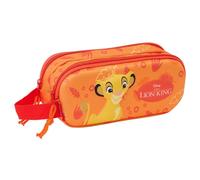 Safta Trousse double 3D El Rey Leon – 21 x 6 x 8 cm – Orange – Enfant