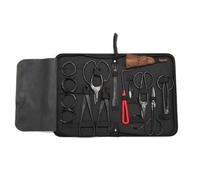 Trousse d'outils de jardinage | Lot de 10 bonsaïs en acier au carbone, y compris étui en nylon pour ciseaux d'élagage,Outils à main portables pour tailler les feuilles et évacuer la terre des bonsaïs