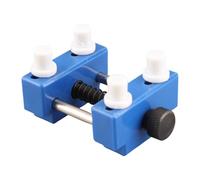 Trousse d'outils de remplacement de batterie de montre, outil de réparation de montre en métal, réparation de montre-bracelet, réparation d'étau, support de boîtier de montre ouvert(Bleu)