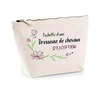 Trousse Dresseuse de Chevaux d'exception | Idée Cadeau Collègue Travail Retraite Pochette Maquillage Toilette