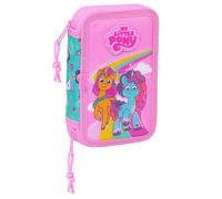 Safta MY LITTLE PONY MAGIC - Trousse scolaire pour enfant, avec 28 outils inclus, pratique et polyvalente, 12,5 x 4 x 19,5 cm, rose/turquoise, Rose/Turquoise, Estándar, Décontracté