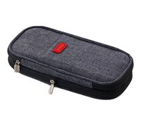 Trousse élégante en toile, compartiments spacieux, fermeture éclair pratique, grand espace de rangement et motifs uniques pour le bureau,