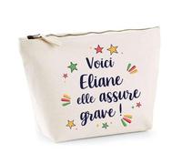 Trousse Eliane Elle Assure Grave ! | Pochette Maquillage Make-up Toilette Cadeau Fête des Mères Anniversaire Soeur Noël Tata Marraine