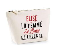 Trousse Elise la Femme la Reine la Légende | Pochette Toilette Maquillage | Idée Cadeau Petite Amie Copine Maman Amour Humour Noël Anniversaire Fête des Mères