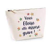 Trousse Eloïse Elle Assure Grave ! | Pochette Maquillage Make-up Toilette Cadeau Fête des Mères Anniversaire Soeur Noël Tata Marraine