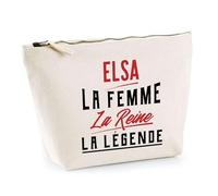Trousse Elsa la Femme la Reine la Légende | Pochette Toilette Maquillage | Idée Cadeau Petite Amie Copine Maman Amour Humour Noël Anniversaire Fête des Mères