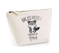 Trousse Emilie Bas Les Pattes Raton Laveur | Idée Fête des mères Cadeau Travail Retraite Trousse Maquillage Toilette