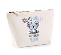 Trousse Emma Bas Les Pattes Koala | Idée Fête des mères Cadeau Travail Retraite Trousse Maquillage Toilette