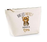 Trousse Emma Bas Les Pattes Ours | Idée Fête des mères Cadeau Travail Retraite Trousse Maquillage Toilette