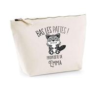 Trousse Emma Bas Les Pattes Raton Laveur | Idée Fête des mères Cadeau Travail Retraite Trousse Maquillage Toilette