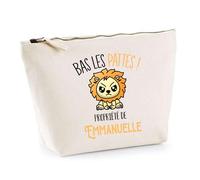 Trousse Emmanuelle Bas Les Pattes Lion | Idée Fête des mères Cadeau Travail Retraite Trousse Maquillage Toilette