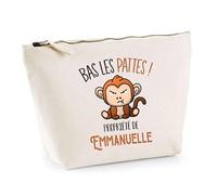Trousse Emmanuelle Bas Les Pattes Singe | Idée Fête des mères Cadeau Travail Retraite Trousse Maquillage Toilette