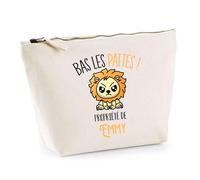 Trousse Emmy Bas Les Pattes Lion | Idée Fête des mères Cadeau Travail Retraite Trousse Maquillage Toilette