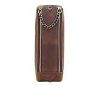 Trousse en cuir 1/2 pièce - Trousse pour artistes de luxe Trousse à stylos, trousse à crayons | Organisateur de papeterie portable Boîte d'école pour garçons et filles, Trousse p, 2 pièces de café,