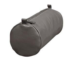 Trousse en cuir Age Bag Grande ronde 22xØ8 cm - Gris