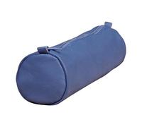 Trousse en cuir Age Bag ronde 21xØ6 cm - Bleu