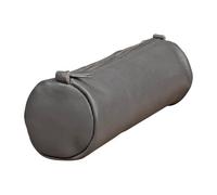 Trousse en cuir Age Bag ronde 21xØ6 cm - Gris