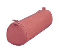 Trousse en cuir Age Bag ronde 21xØ6 cm - Rose antique