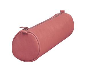 Trousse en cuir Age Bag ronde 21xØ6 cm - Rose antique