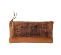 Trousse En Cuir Bronze 22 X 11 Cm