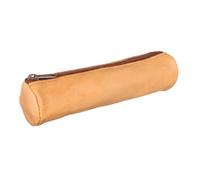 Trousse en cuir - ELBA - Modèle ELBA - 1 compartiment - 17,5 cm - Beige