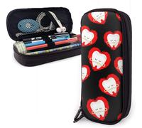 Trousse En Cuir Hygi¿¿Niste Dentaire Dentiste Dessin Anim¿¿ Dents Coeur Noir Grand Sac ¿¿ Stylos Pochette ¿¿ Crayons Dr?Le Sa