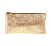 Trousse En Cuir Or 22 X 11 Cm