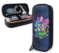Trousse en cuir Wheel of Fortune avec fermeture éclair durable pour garçons et filles