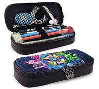 Trousse en cuir Wheel of Fortune avec fermeture éclair durable pour garçons et filles