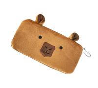 Trousse en peluche - Trousse en peluche Capybara 20×13×2,5 cm | Organisateur de papeterie mignon avec fermeture à glissière, étui pour fournitures scolaires de grande capacité pour stylos, gommes à