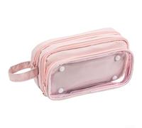 Trousse en polyester robuste à 5 niveaux de rangement (Rose2) | Peut contenir plus de 50 articles, poches en maille, fentes à boucle, poche avant pour téléphone, élimine l'encombrement