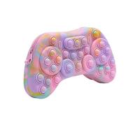 Trousse en silicone avec design anti-stress | Forme de poignée violette et fonction de pliage | Fermeture éclair étanche | Pour l'école, le bureau et les voyages