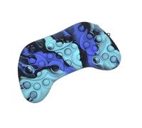 Trousse en silicone avec fonction de réduction de la pression, surface marbrée bleue et rétroaction sensorielle, étanche, certifiée EN71-3, pour adultes/enfants/école