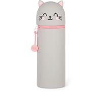 Trousse En Silicone Kawaii Kitty - Gris