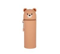 Legami Trousse en silicone Liens Kawaii 2-en-1 Teddy Porte-stylos Fermeture zip H 18,5 cm Marron