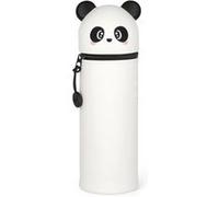 Liens - Kawaii Étui École 2 en 1 en Silicone Souple, Thème Panda, Porte-stylos de Table, Fermeture à Glissière, Crayons Crayons Stylos, H 18.5 cm