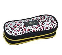 Trousse En Tissu Imprimé Léopard Double Compartiment Hallmark Blanc / Noir / Bleu TU