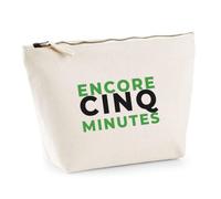 Trousse Encore Cinq Minutes - Pouch Case - Idée Trousse Rangement Cadeau Anniversaire Fête Original Famille Travail Départ Collègue Retraite Noël. - Vert&Noir - 1