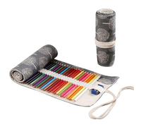 Trousse Enroulable Grande Capacité Scolaire Rangement Crayons Crayons de Couleur Legami Toile Arbre Noir Blanc