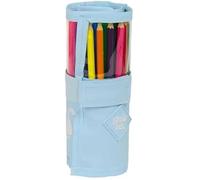 Trousse Enroulable Pratique Et Polyvalente - Glowlab - Cisnes - Qualité Et Résistance - 7 X 20 Cm - Bleu Clair
