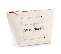 Trousse Entretenir Sa Machine - Pouch Case - Idée Trousse Rangement Cadeau Anniversaire Fête Original Famille Travail Départ Collègue Retraite Noël. - Doré&Noir - 3