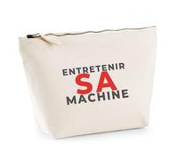 Trousse Entretenir Sa Machine - Pouch Case - Idée Trousse Rangement Cadeau Anniversaire Fête Original Famille Travail Départ Collègue Retraite Noël. - Gris&Rouge - 1