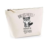 Trousse Esther Bas Les Pattes Raton Laveur | Idée Fête des mères Cadeau Travail Retraite Trousse Maquillage Toilette