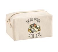 Trousse Être Agent Immobilier C'est La Vie | Trousse Scolaire Voyage Maquillage Multifonction | Idée Cadeau Homme Femme Anniversaire Noël | Coton Imprimé en Bretagne